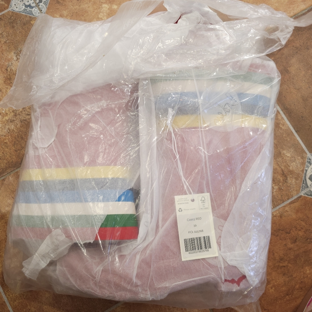 Kids mini boden rainbow striped red rainboots wellies size 36 - Picture 2 of 5